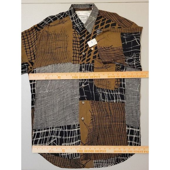 Yashi Yamamuri Mens Short Sleeve  Rayon Shirt Made in Italy  Size M #965 - Picture 4 of 7